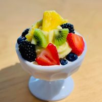 Dole whip froyo with fresh fruit